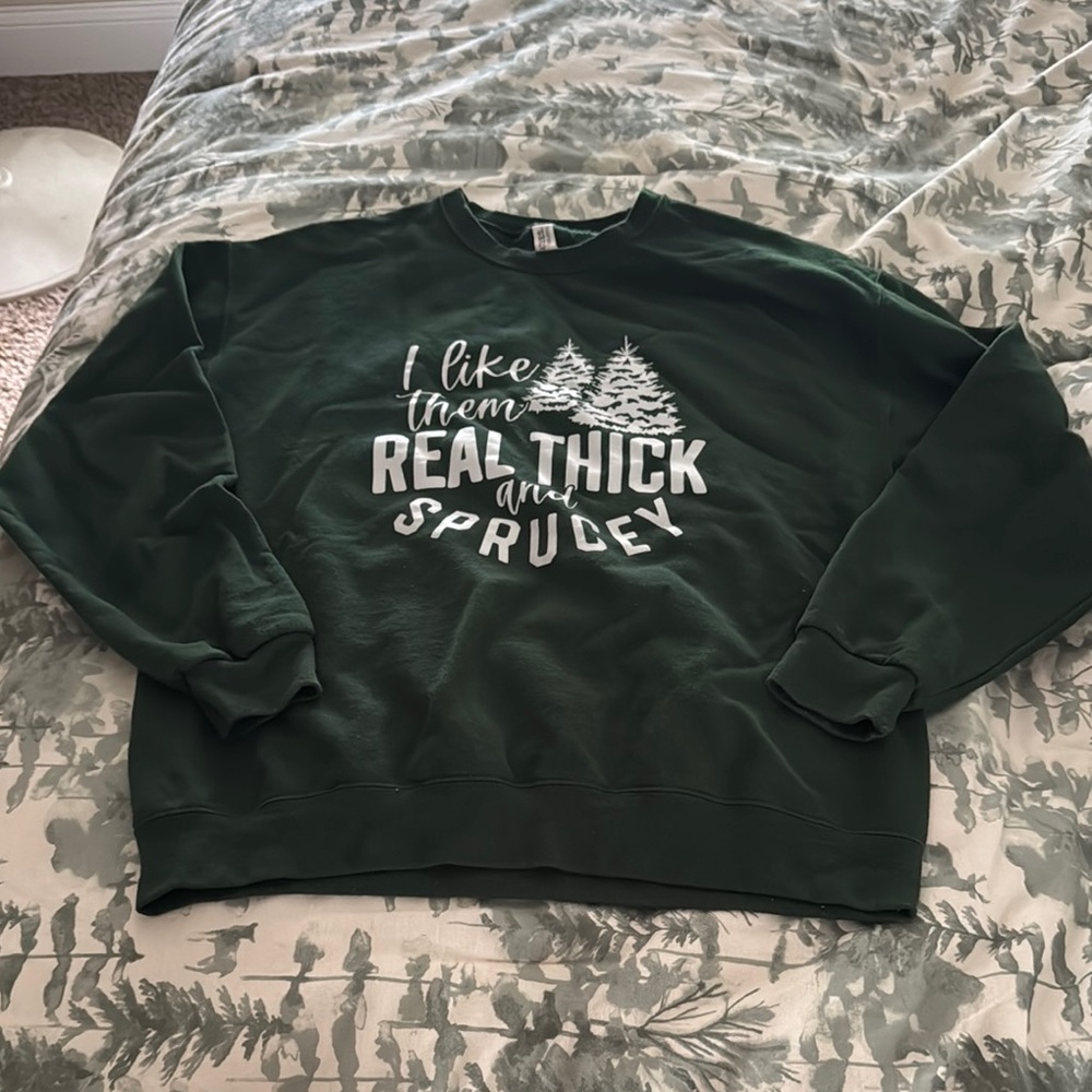 Green Graphic Sweater